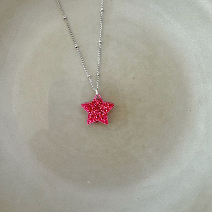 Ketting Lume Charms Festive | Star - Magenta