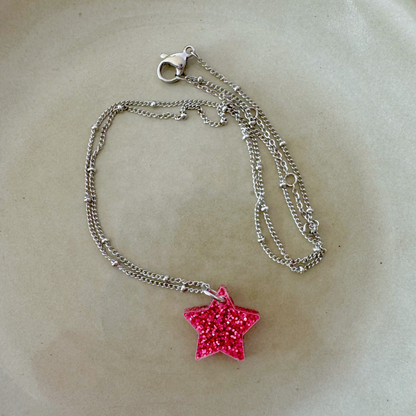 Ketting Lume Charms Festive | Star - Magenta