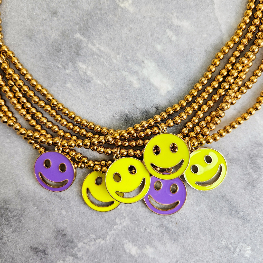 Ketting Smile | Neon Geel