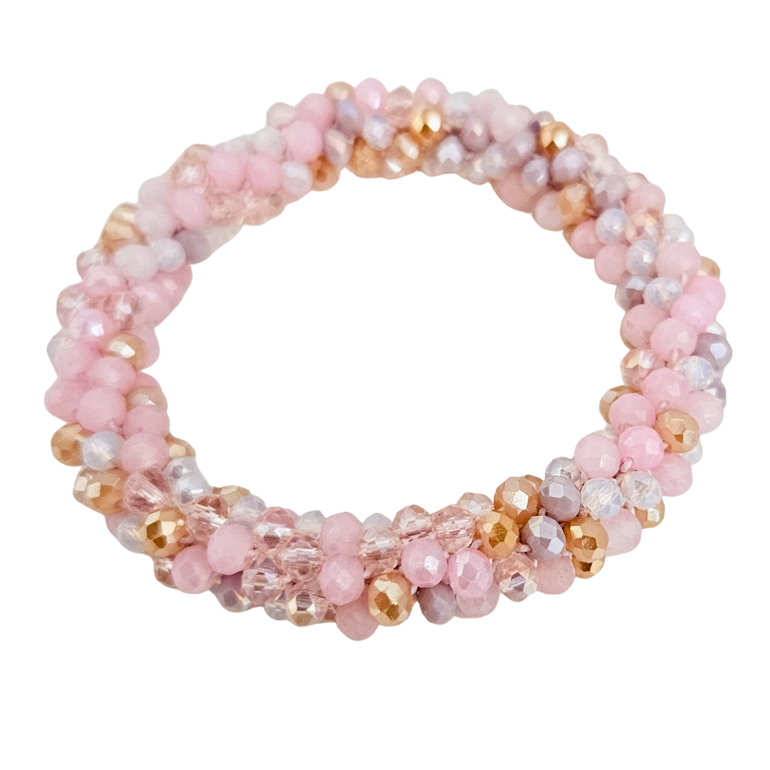 Roll On Facet Armband | Pink Mix