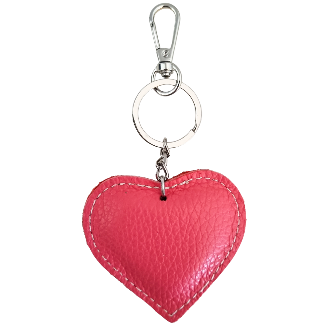 Heart Keychain | Coral