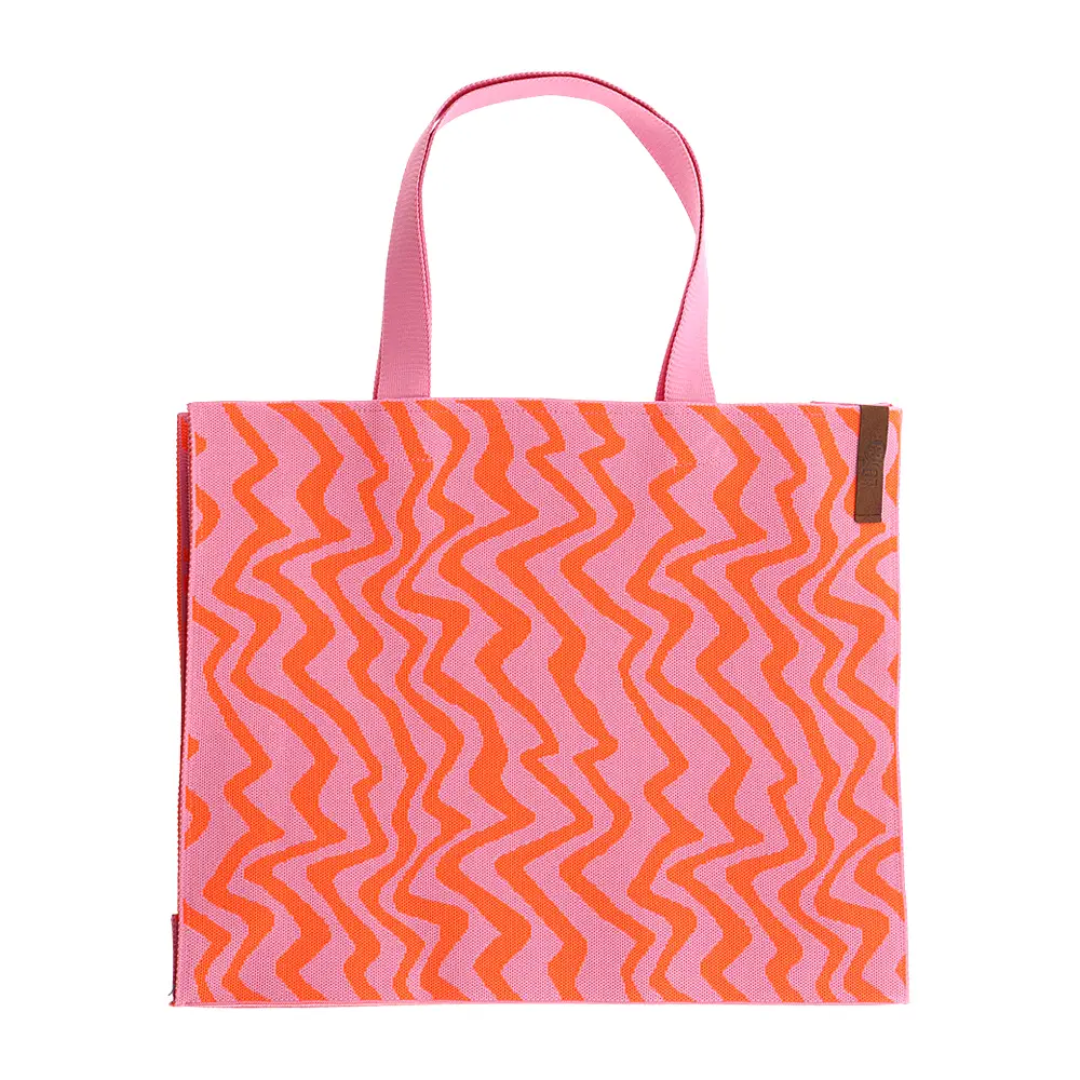 Shopper Lara | Zig Zag Oranje-Pink
