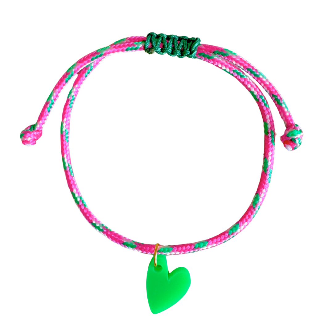 Armband  Lume Charms | Heart Green