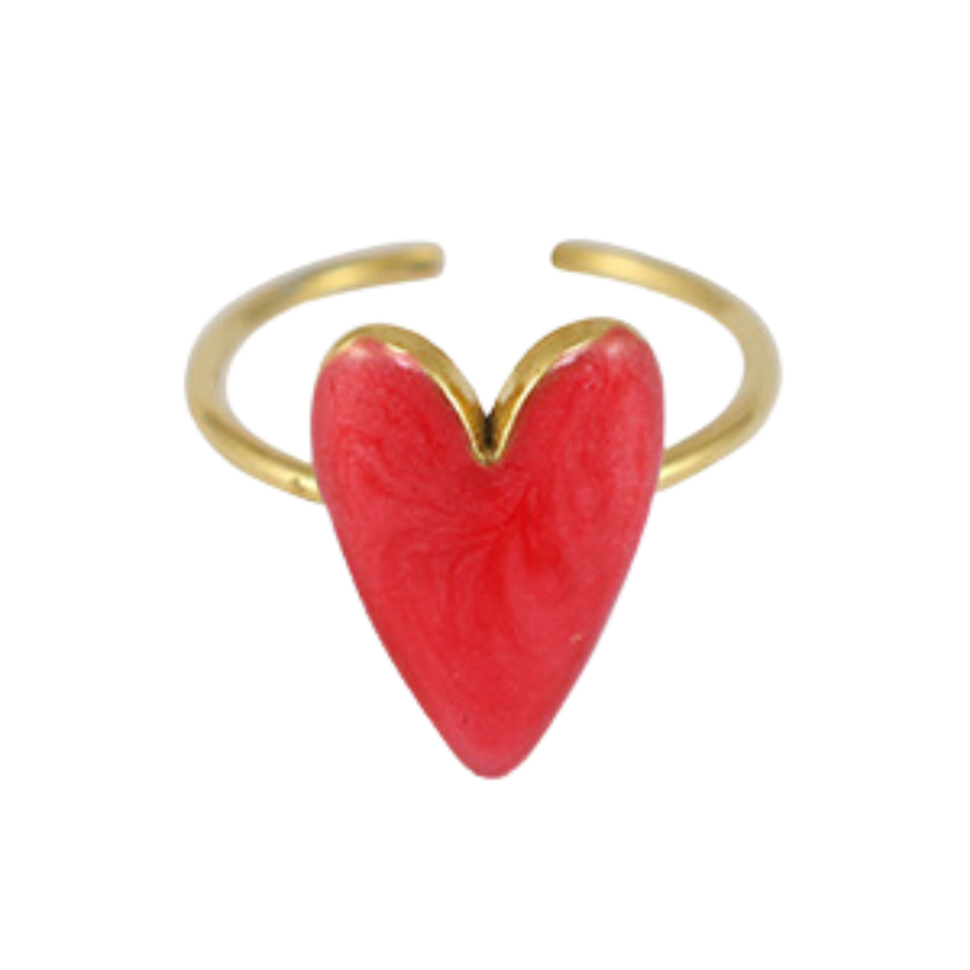 Ring Hart | Pearl Rood Goud