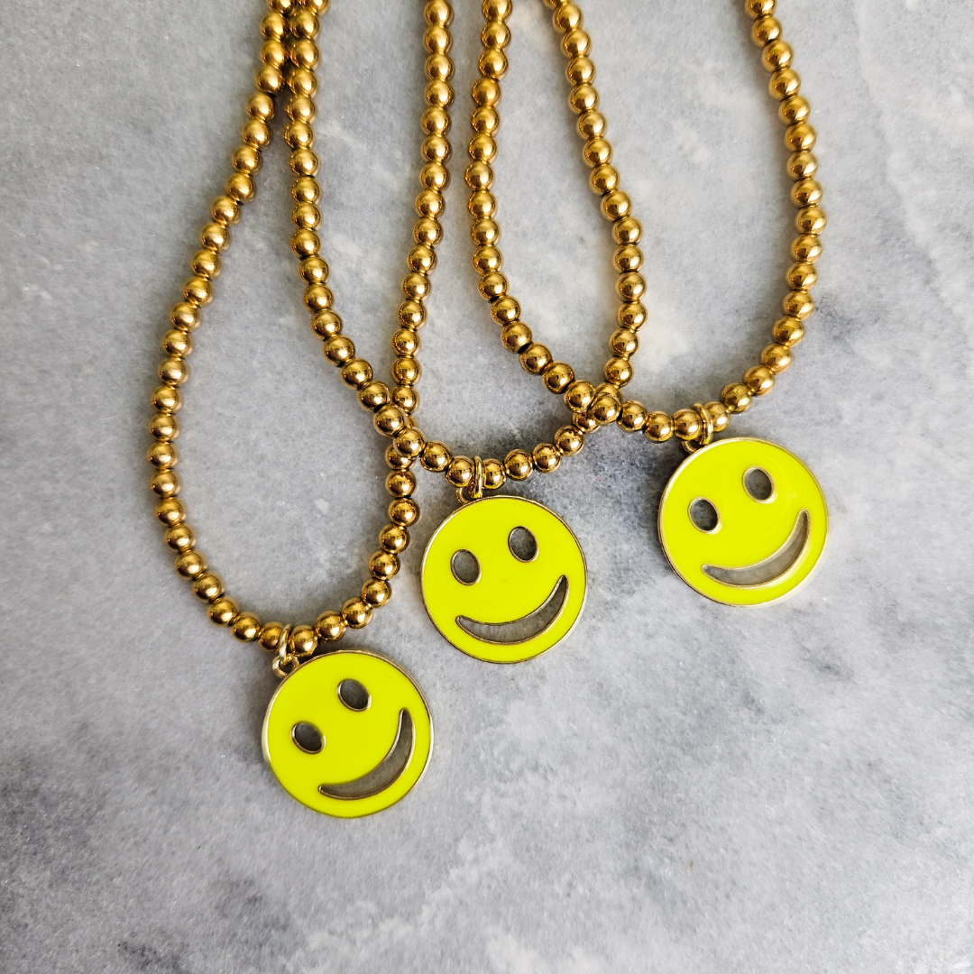 Ketting Smile | Neon Geel