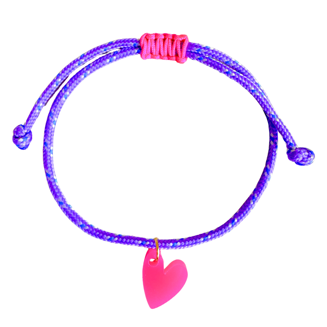 Armband Lume Charms | Heart Fuchsia