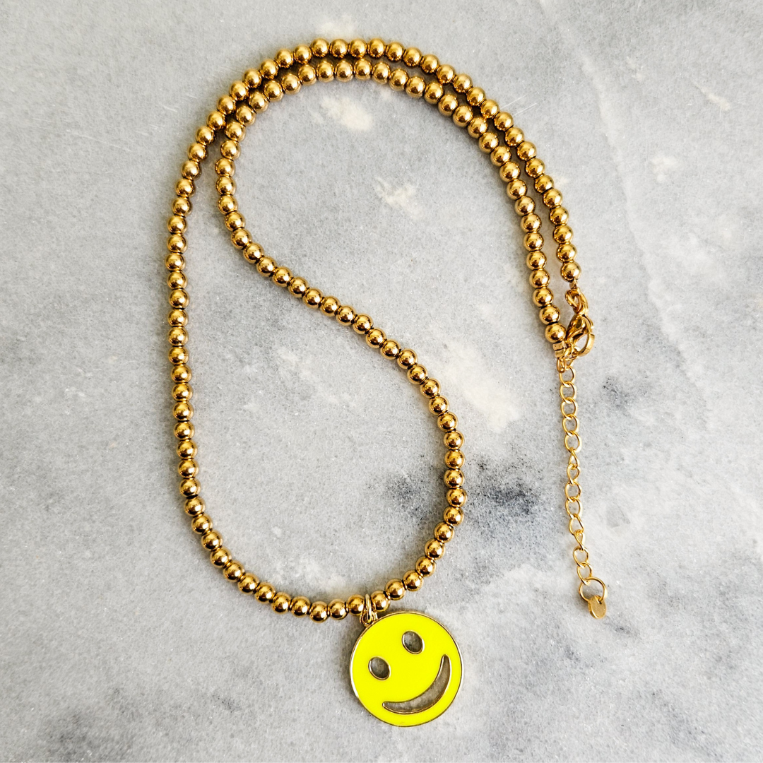 Ketting Smile | Neon Geel