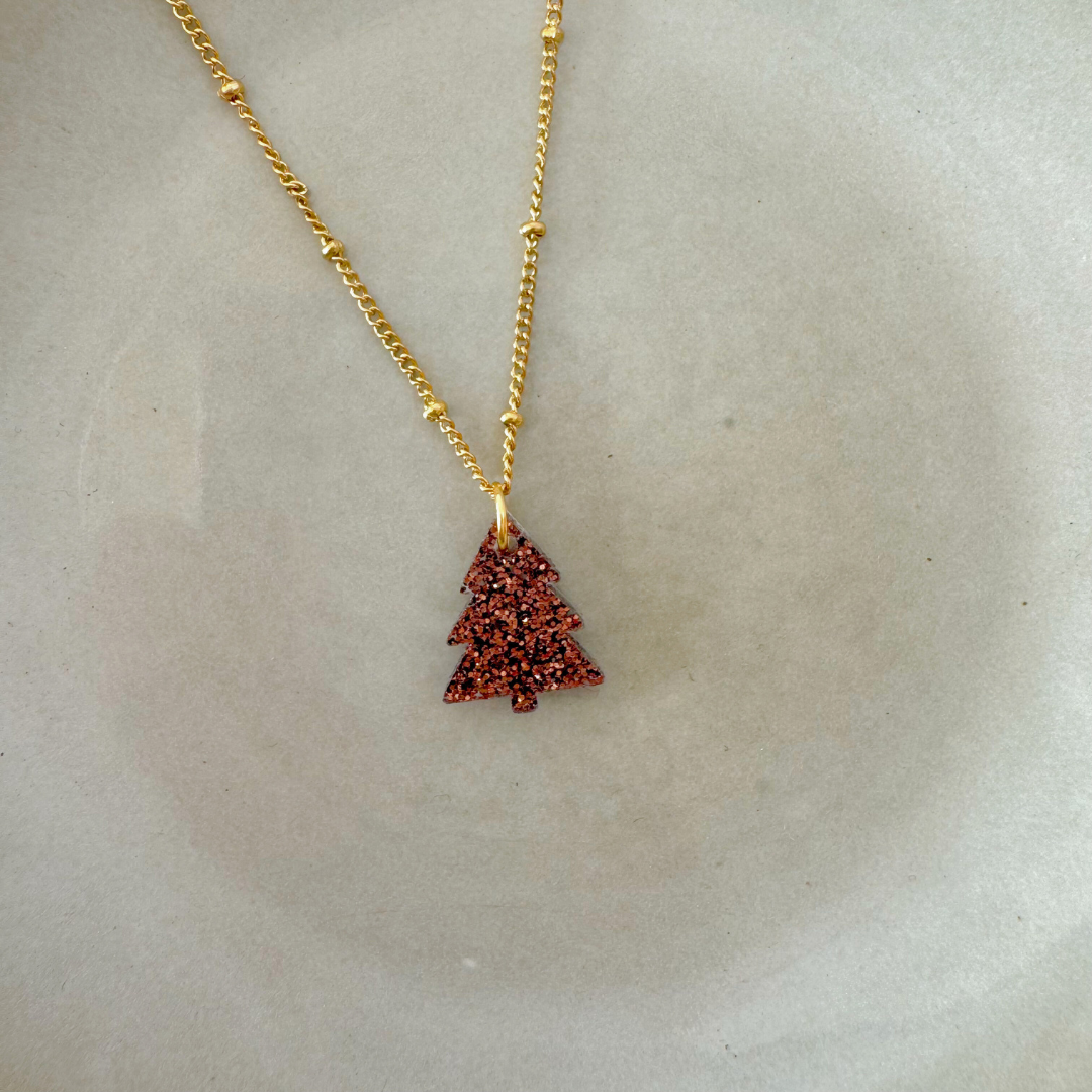 Ketting Lume Charms Festive | Christmas Tree - Chocolate