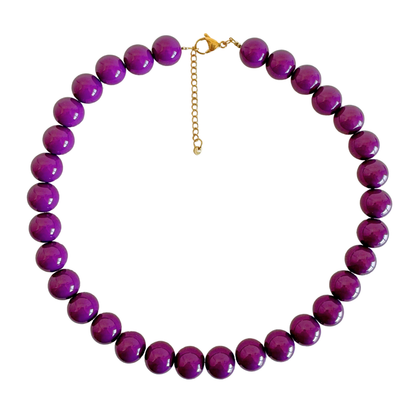 Bold Beads Ketting | Blackcurrant - 14 mm