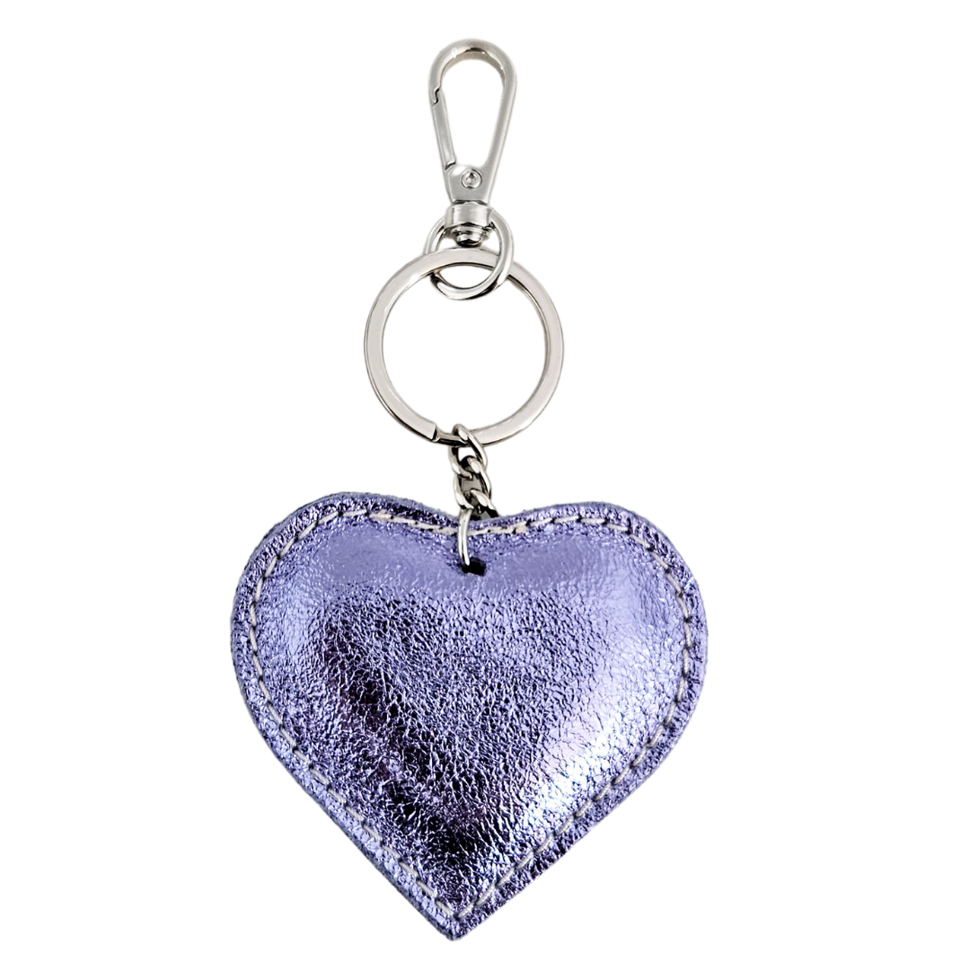 Heart Keychain | Lavender Metallic