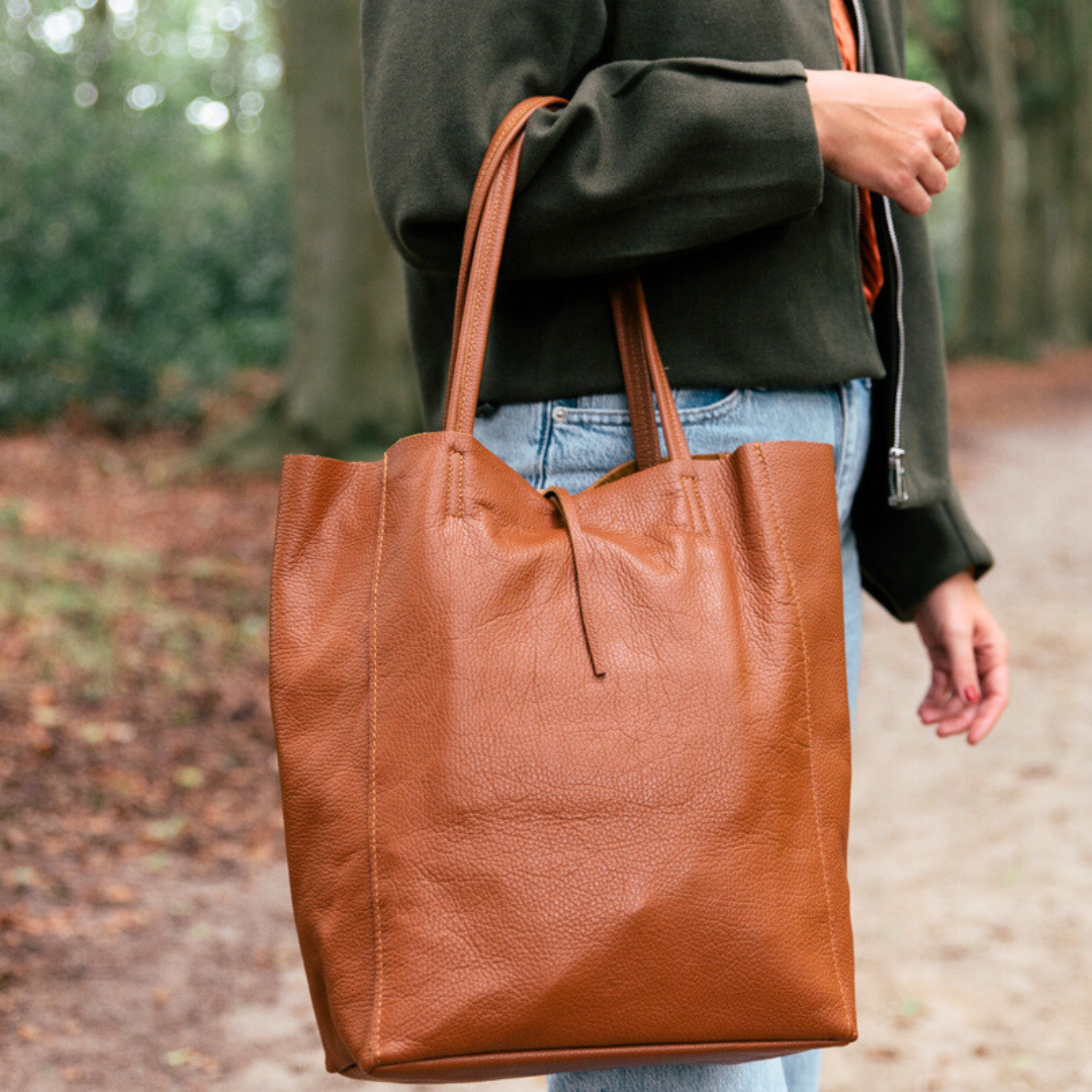 Shopper leer Liene Camel