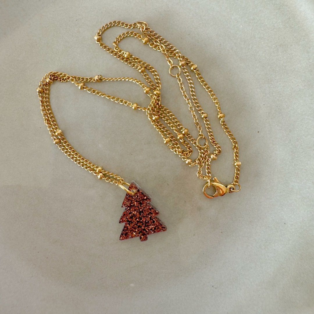 Ketting Lume Charms Festive | Christmas Tree - Chocolate