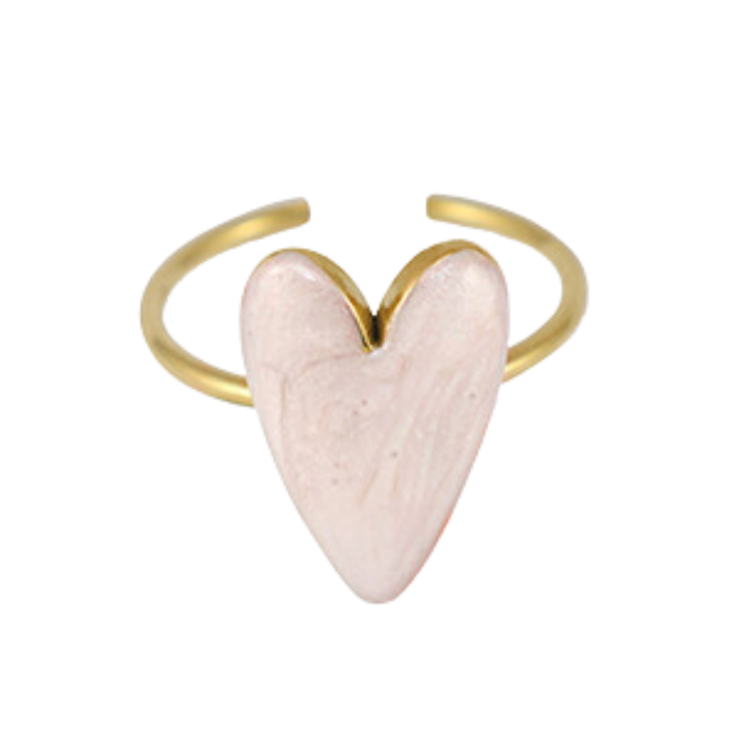 Ring Hart | Pearl Lichtroze Goud