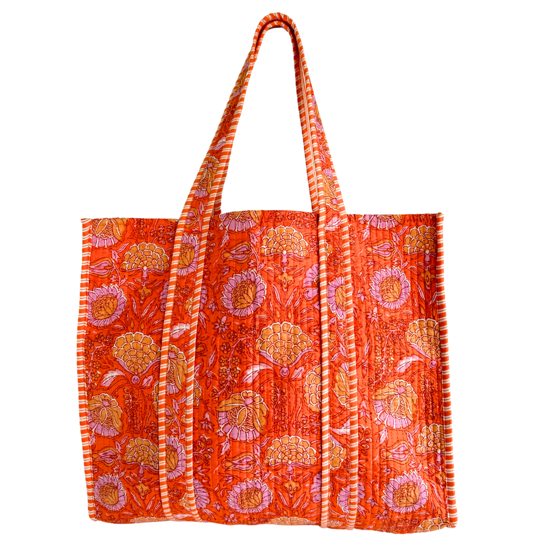 Tote Bag Veerle | Flowers Oranje