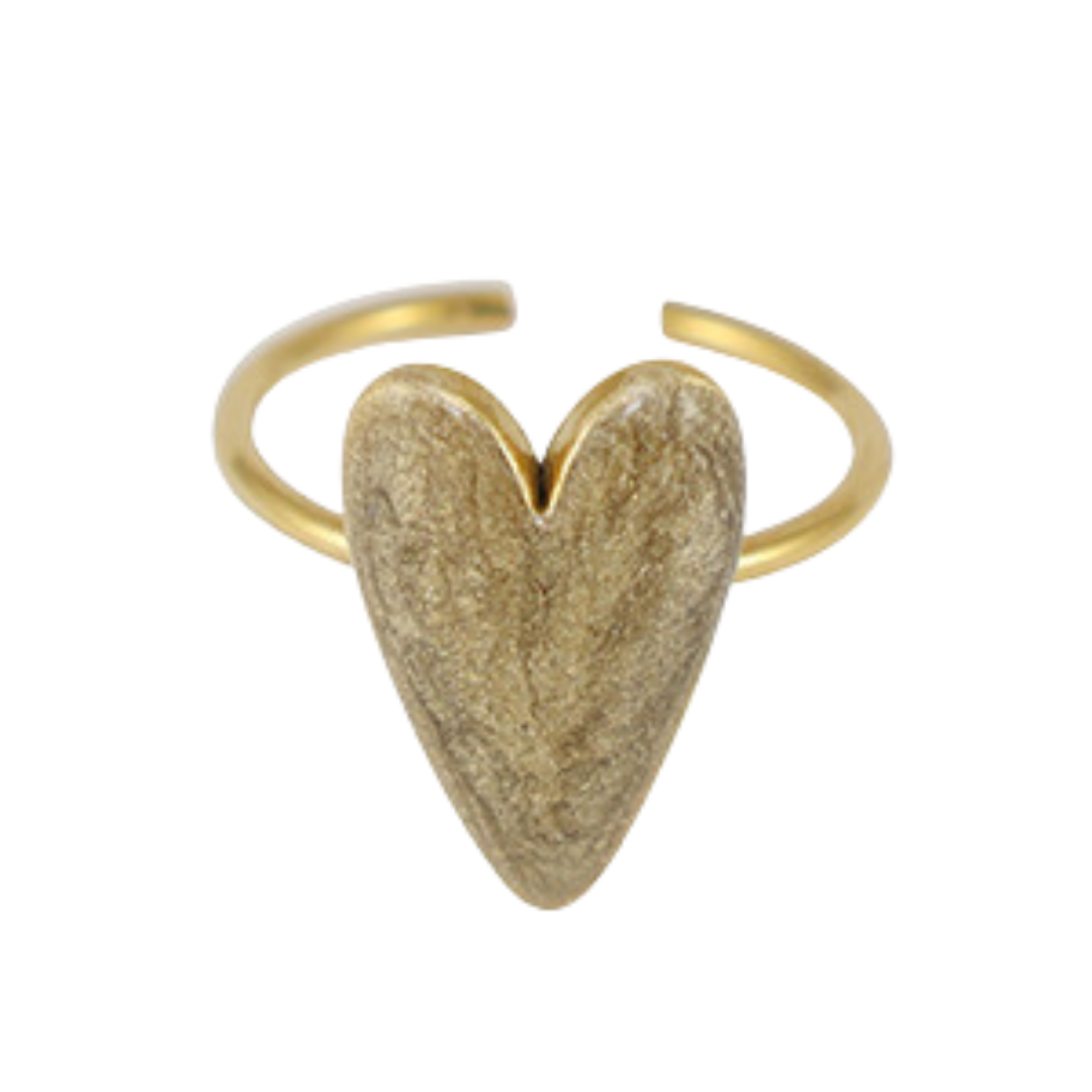 Ring Hart | Pearl Goud