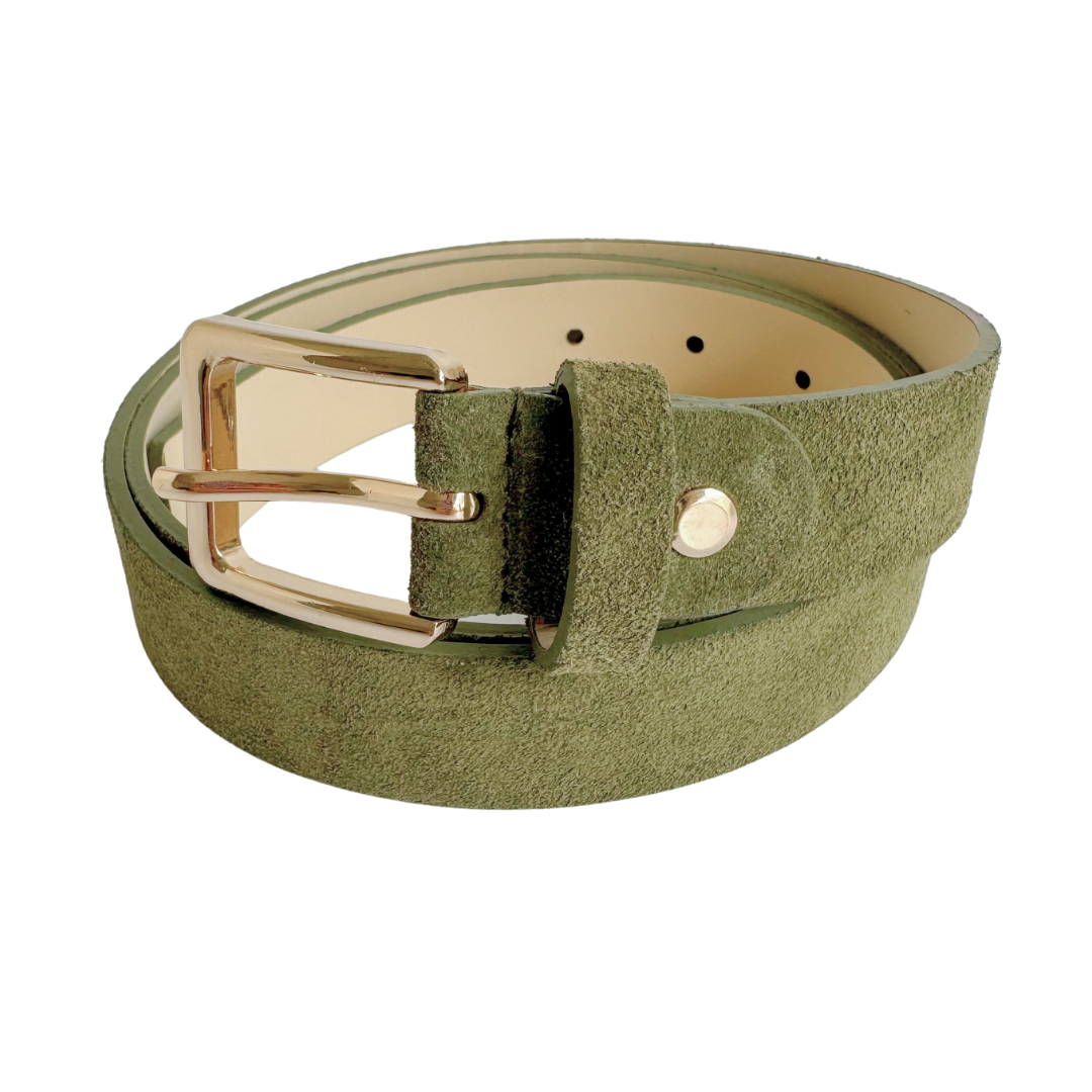 Gürtel Wildleder Olivgrün