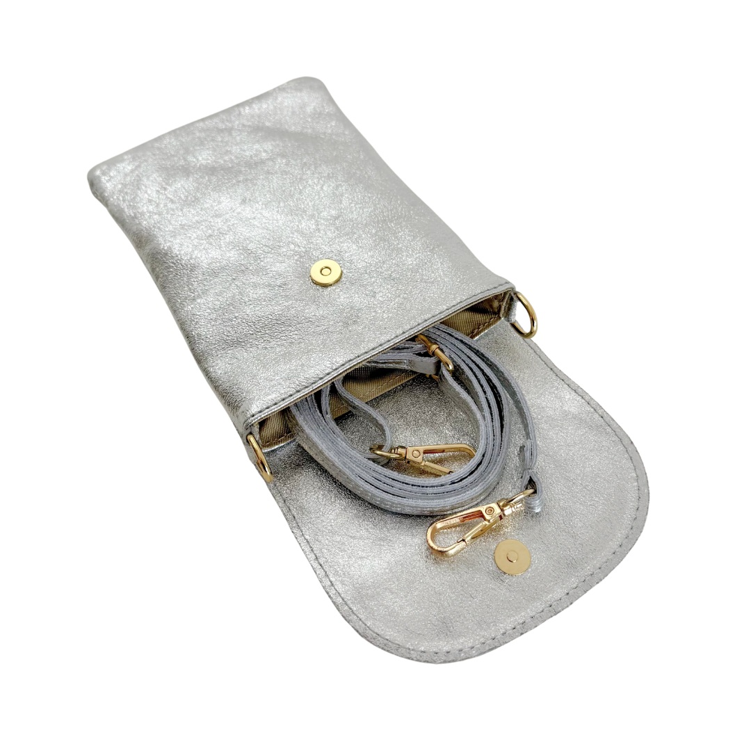 Handytasche Maike (Leder) 2 Fächer | Grasgrün