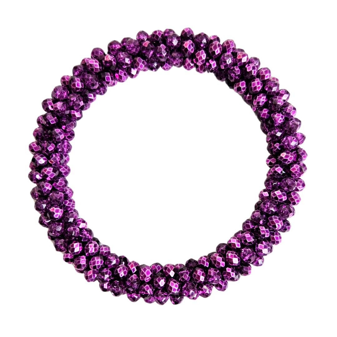 Facet Rol Armband | Plum Purlple
