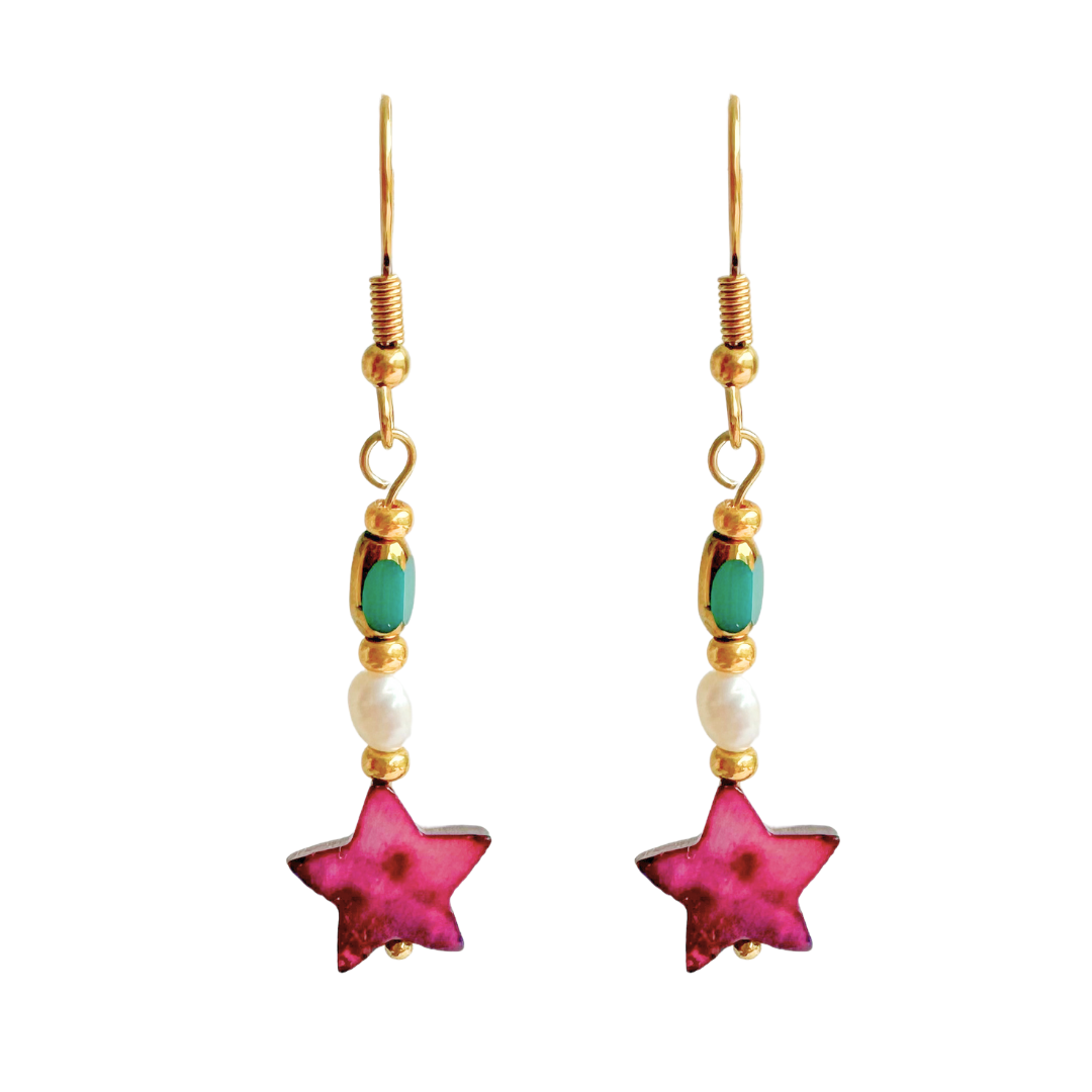 Oorbellen Star Collection | Paars 03