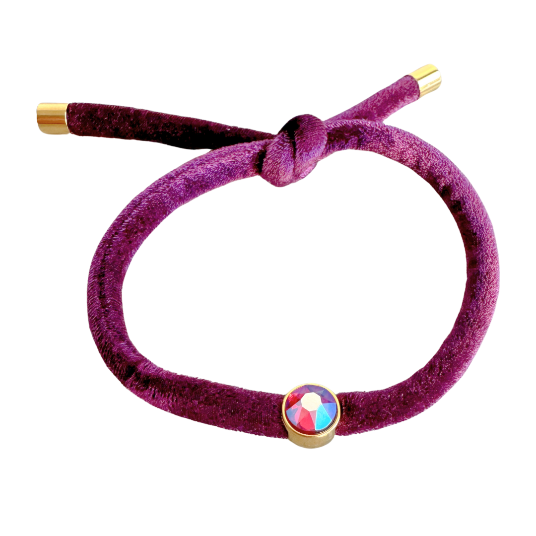 Velvet Armbandje | Purple-Magenta