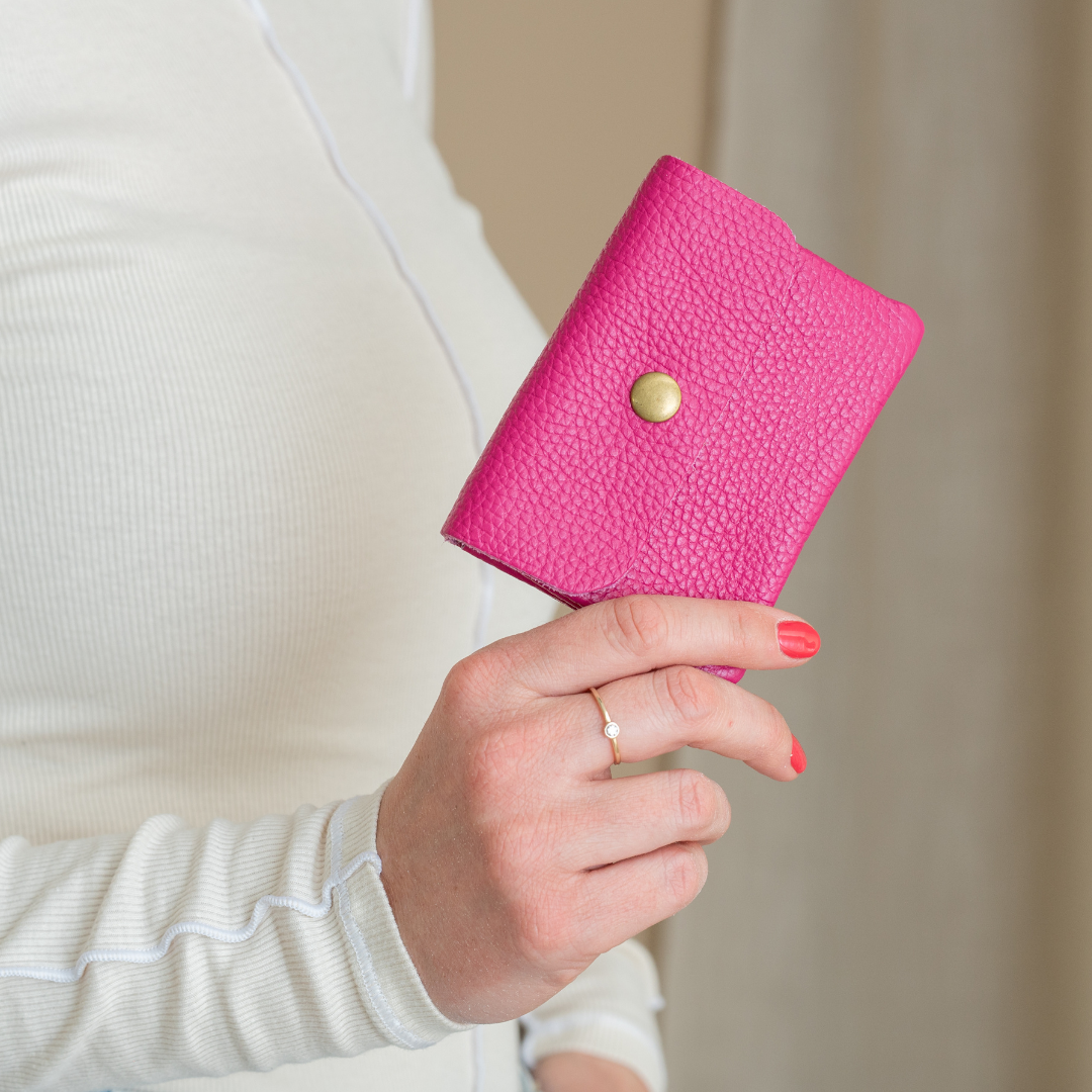 Ledergeldbörse | Fuchsie