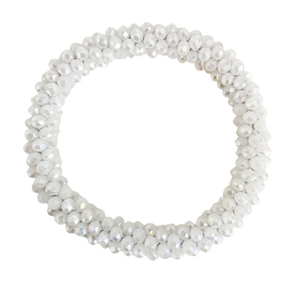 Roll On Facet Armband | White