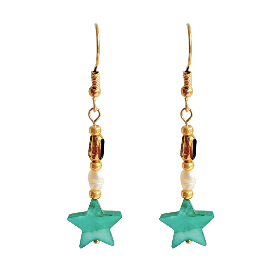 Oorbellen Star Collection | Turquoise 02