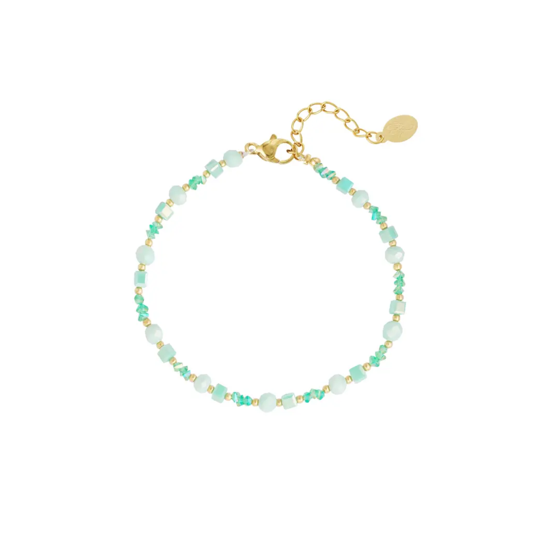 Anklet Beads Turquoise | Gold