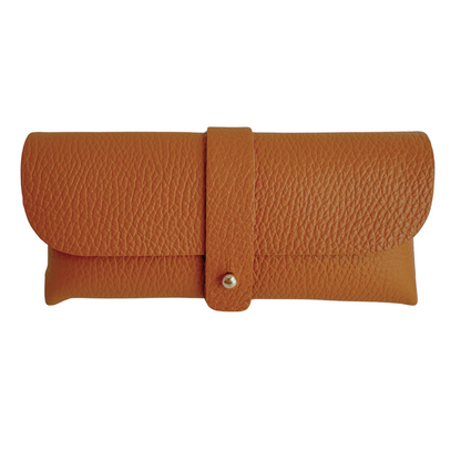 Glasses case leather apple green