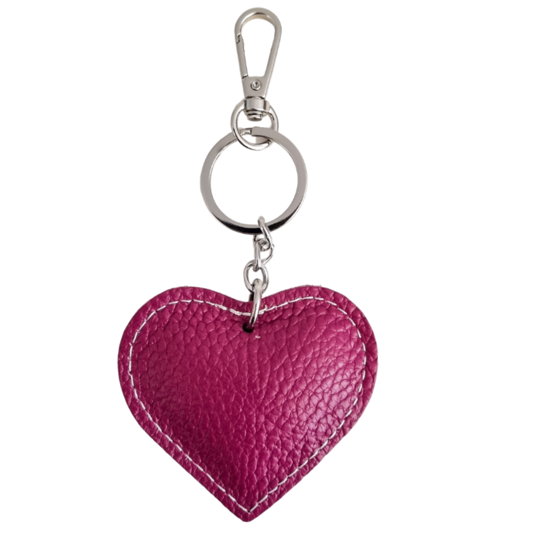 Heart Keychain | Wine red