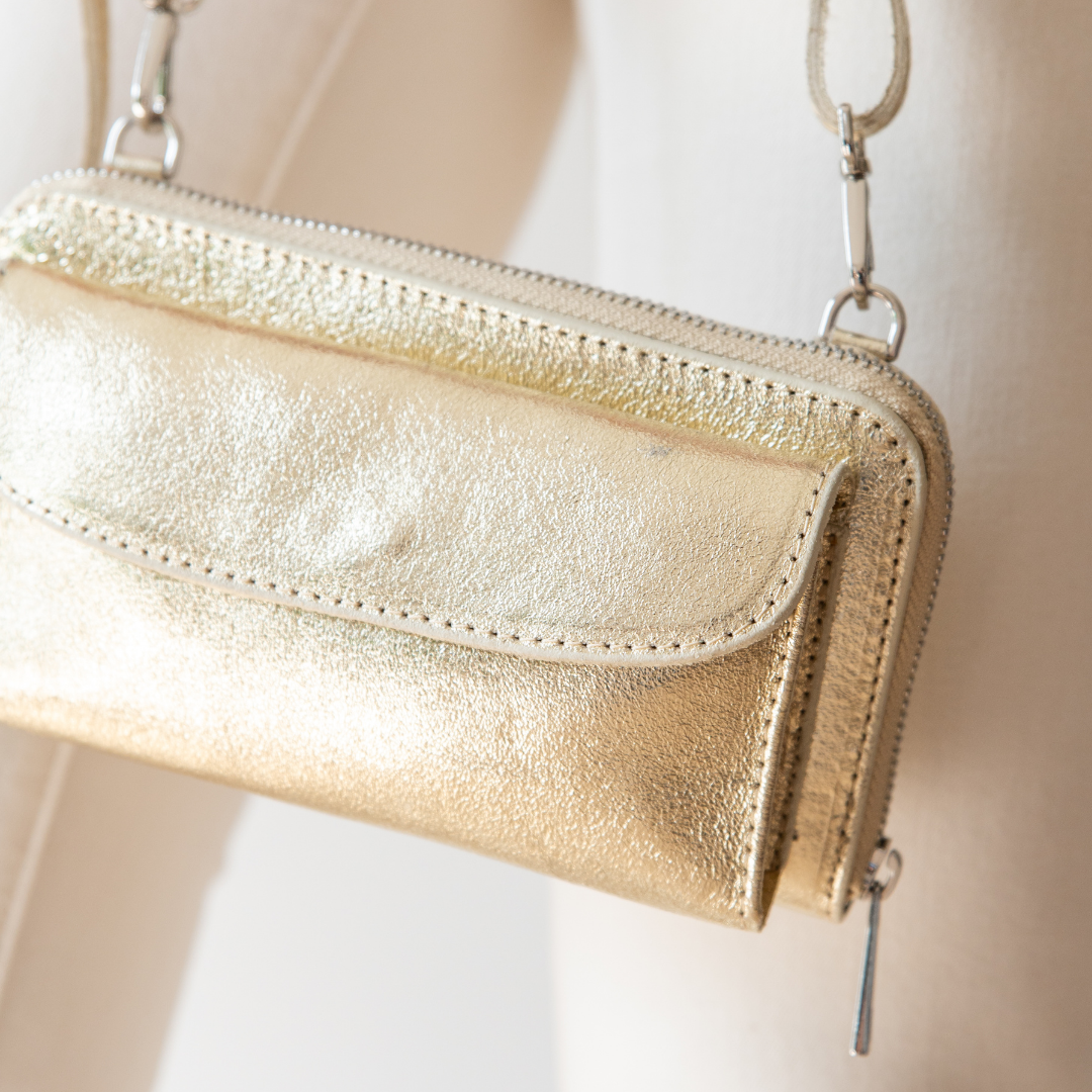 Shoulder bag - Wallet | Gold Metallic