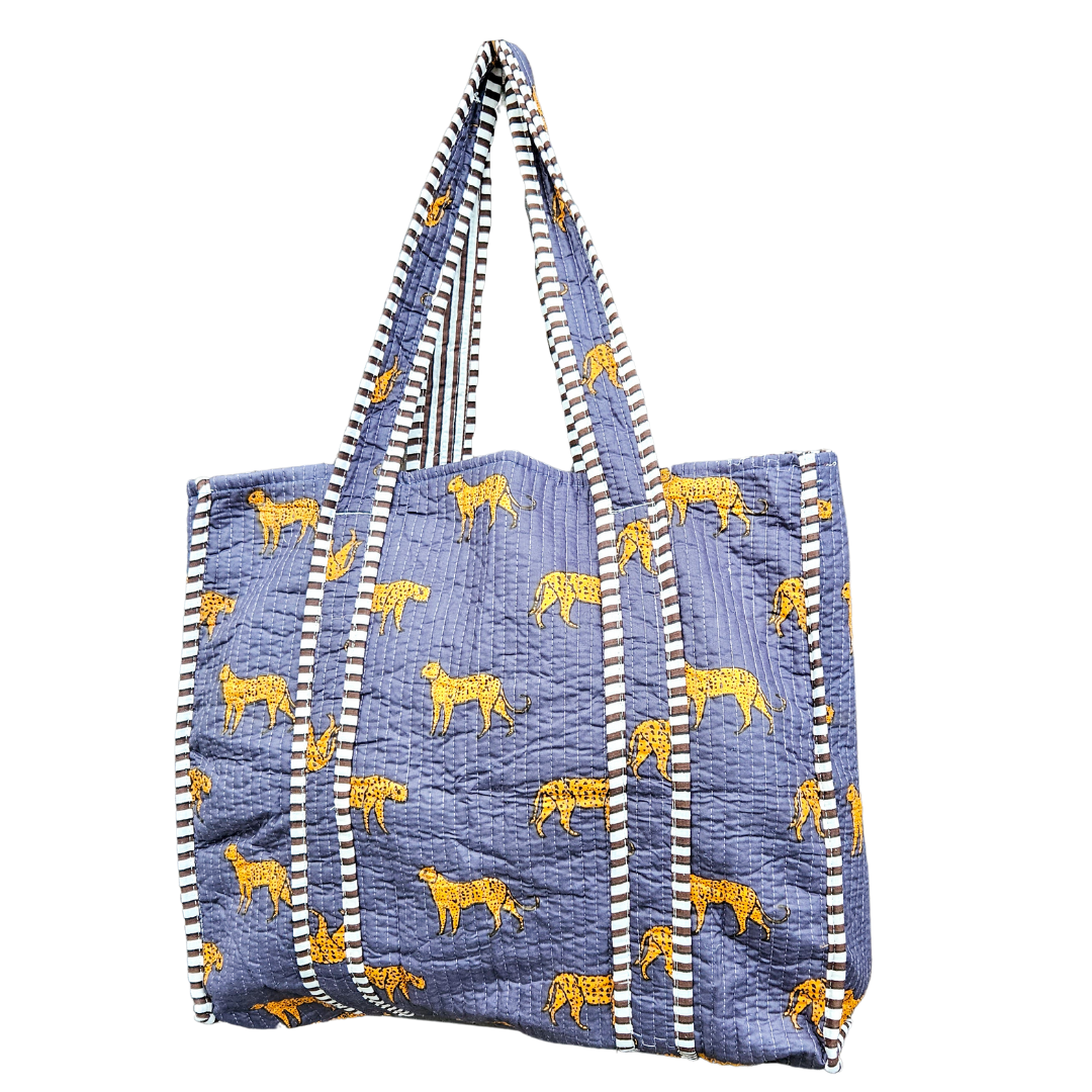 NEW Tote Bag Veerle | Antraciet Leopard