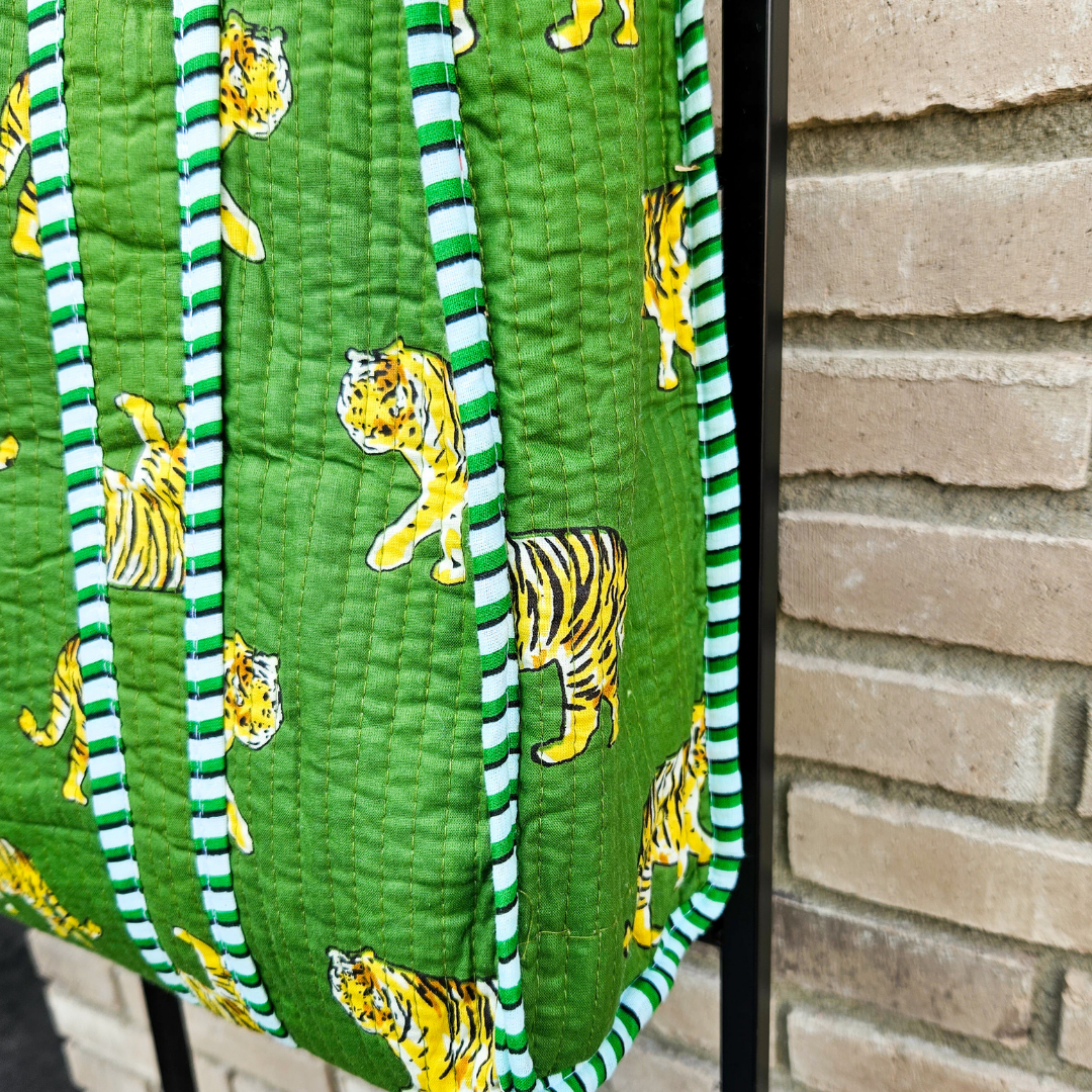Tote Bag Veerle | Groen Tijger