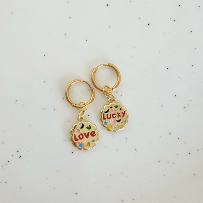 Single Earring Dice Pink