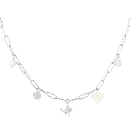 Link chain with charms | Bird Silver