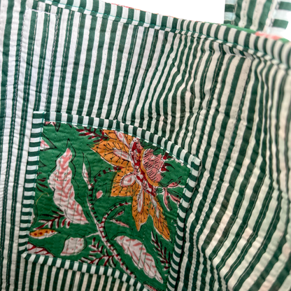 Tote Bag Veerle | Flowers Green
