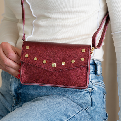 Shoulder bag Lyfke | Metallic Burgundy