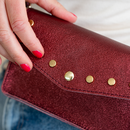 Shoulder bag Lyfke | Metallic Burgundy