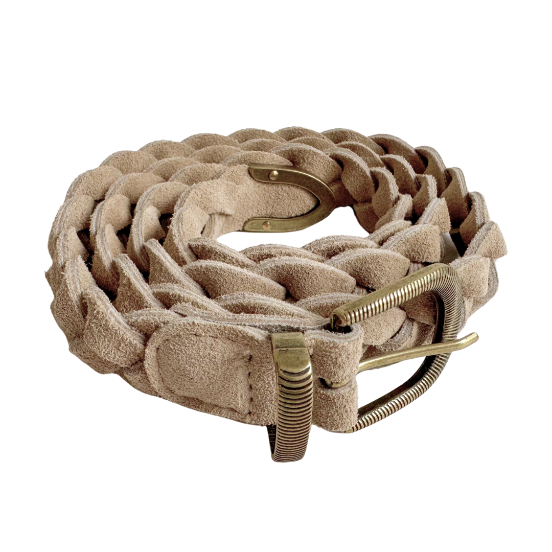 Belt Suede Braided | Light Taupe