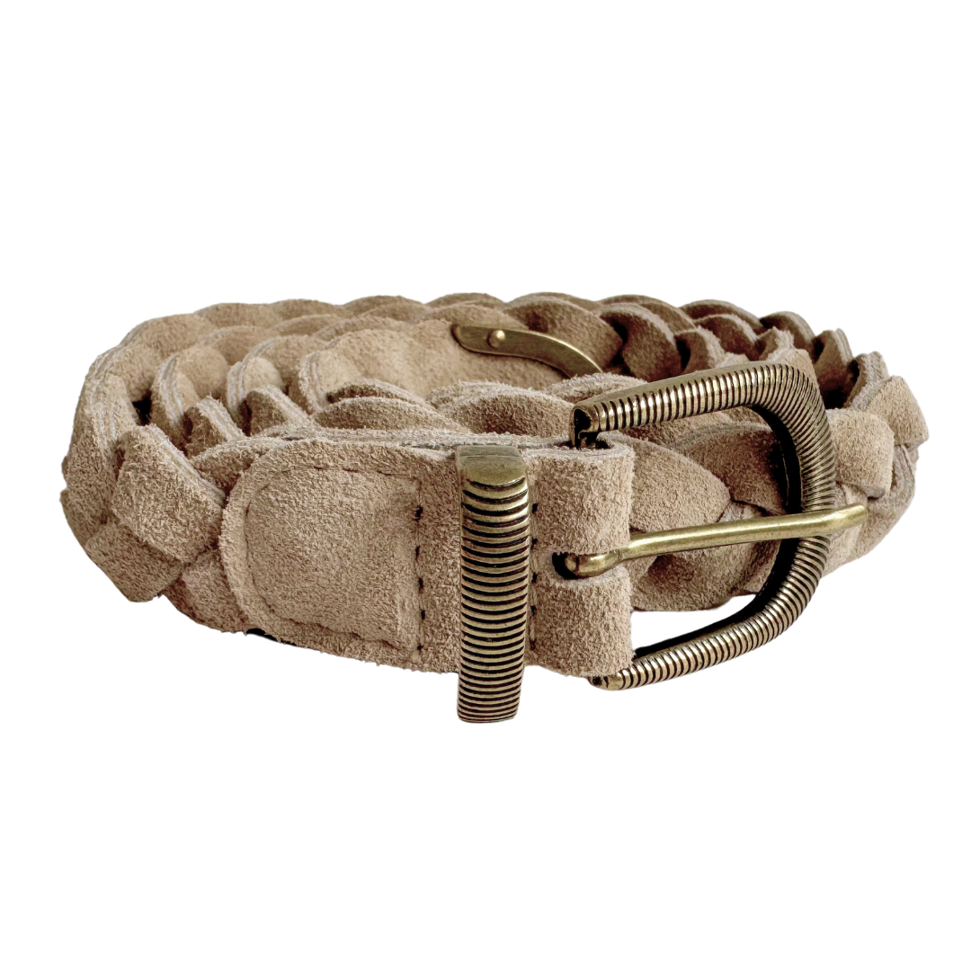 Belt Suede Braided | Light Taupe