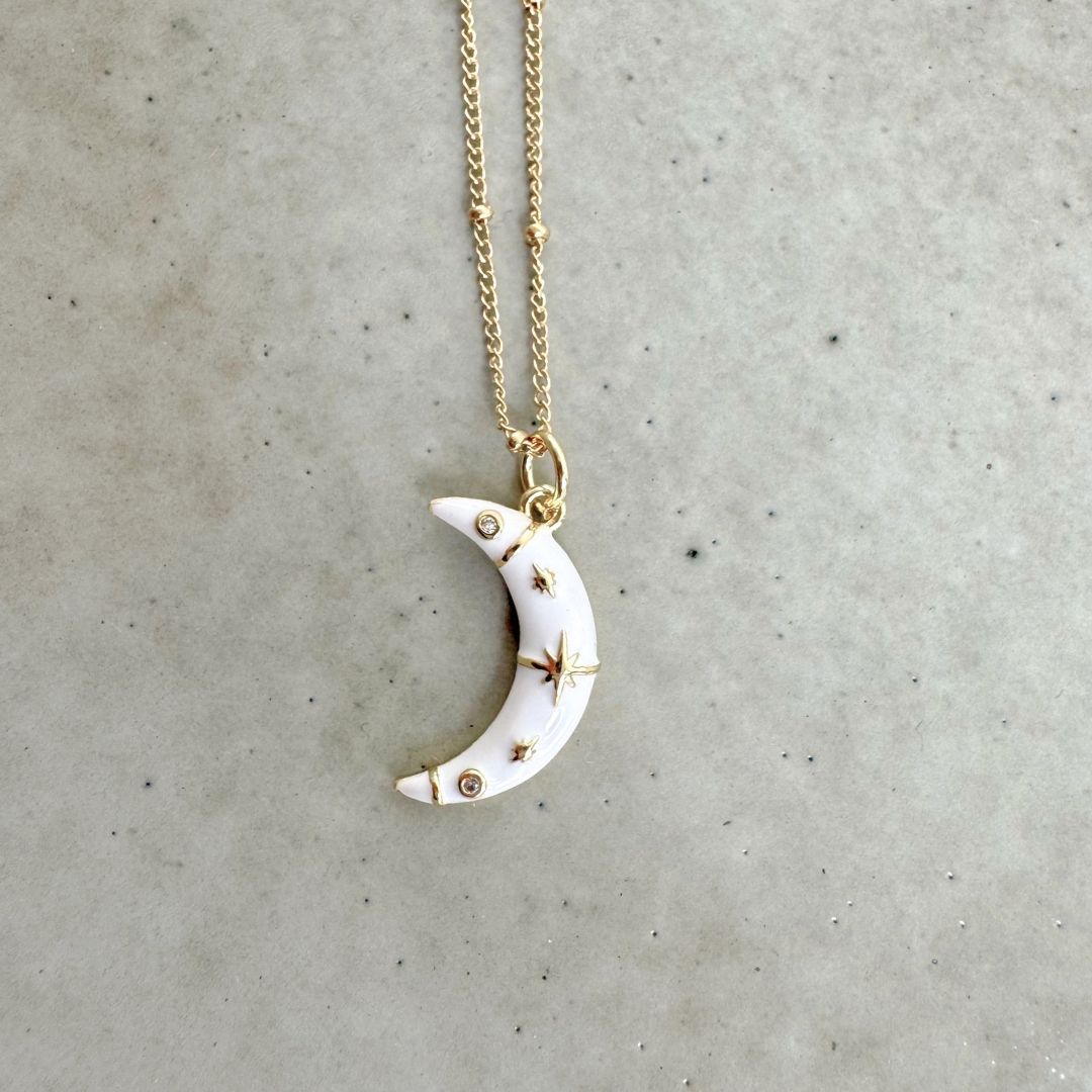 Ketting Maan | Wit