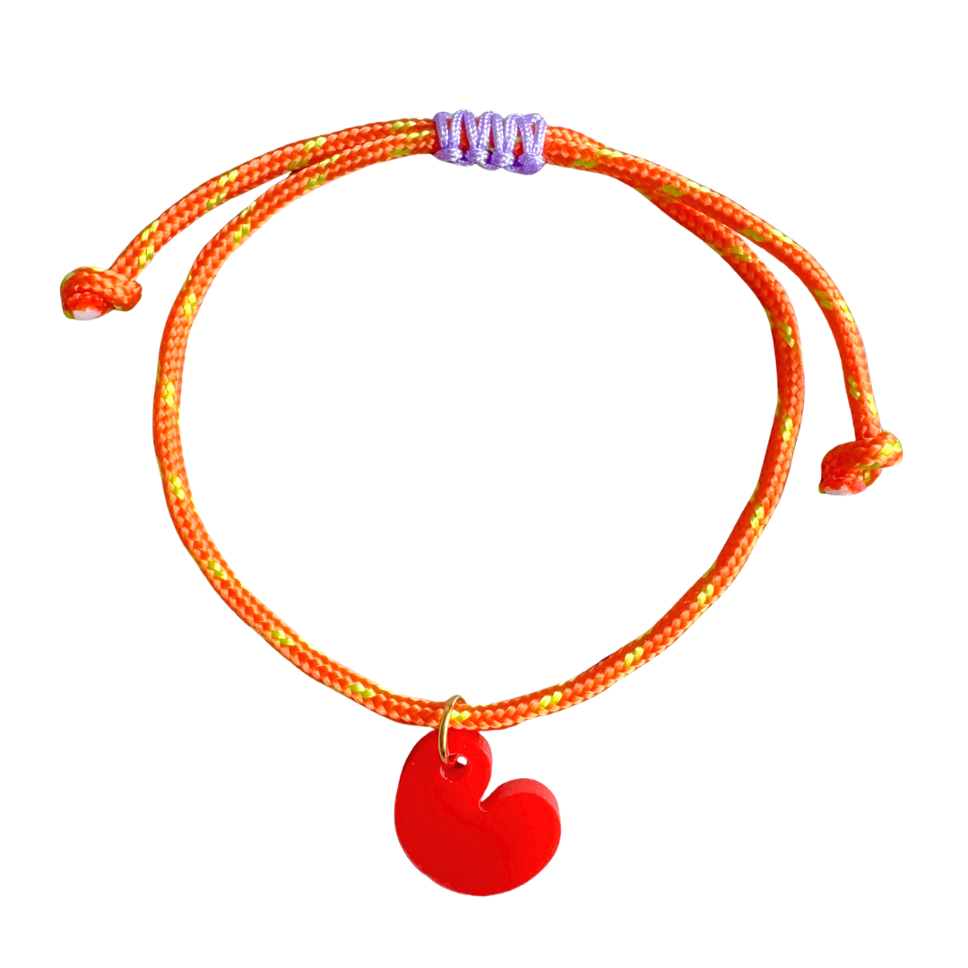Armband Lume Charms | Pompeblêdsje Rood - 01