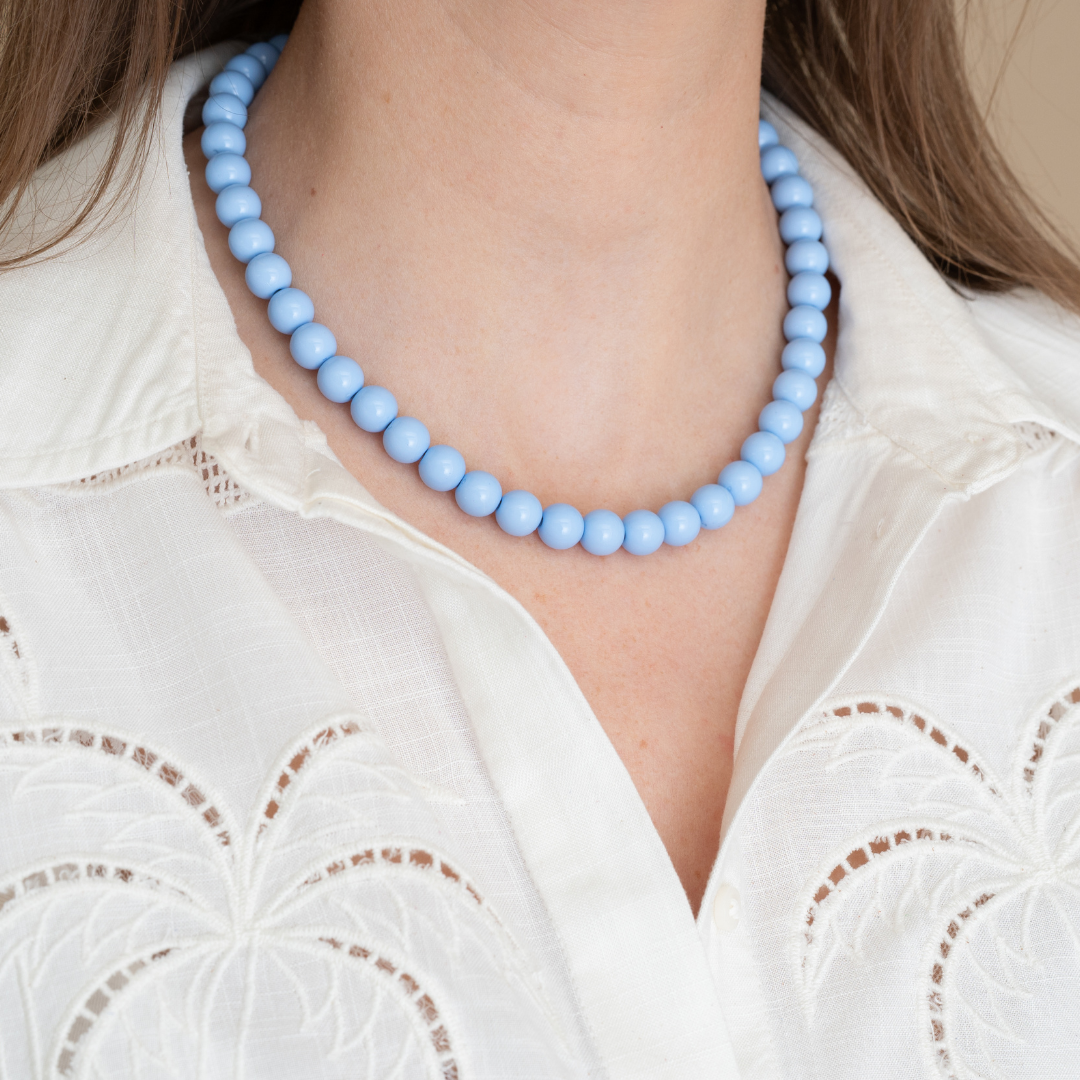 Bold Beads Ketting | Sky - 10 mm