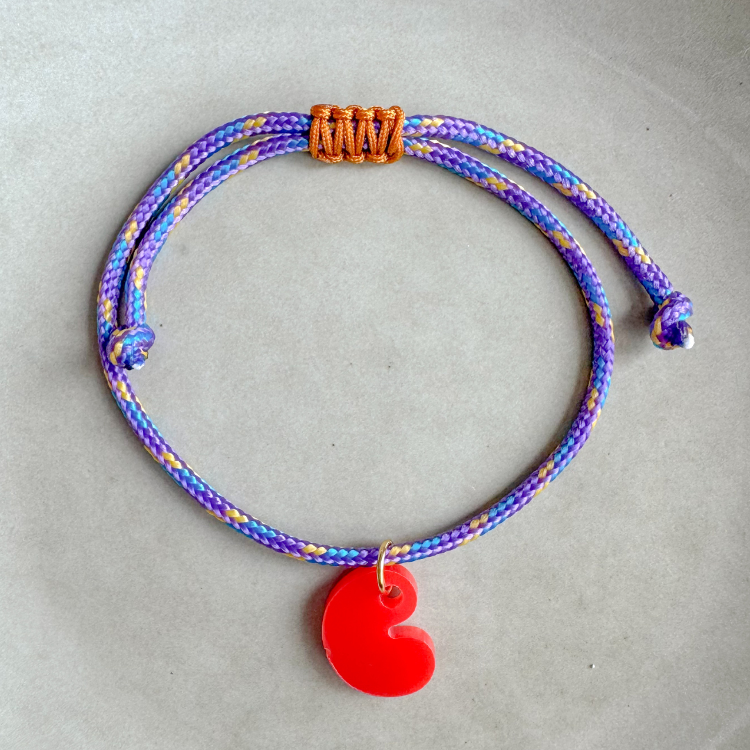 Armband Lume Charms | Pompeblêdsje Rood - 03