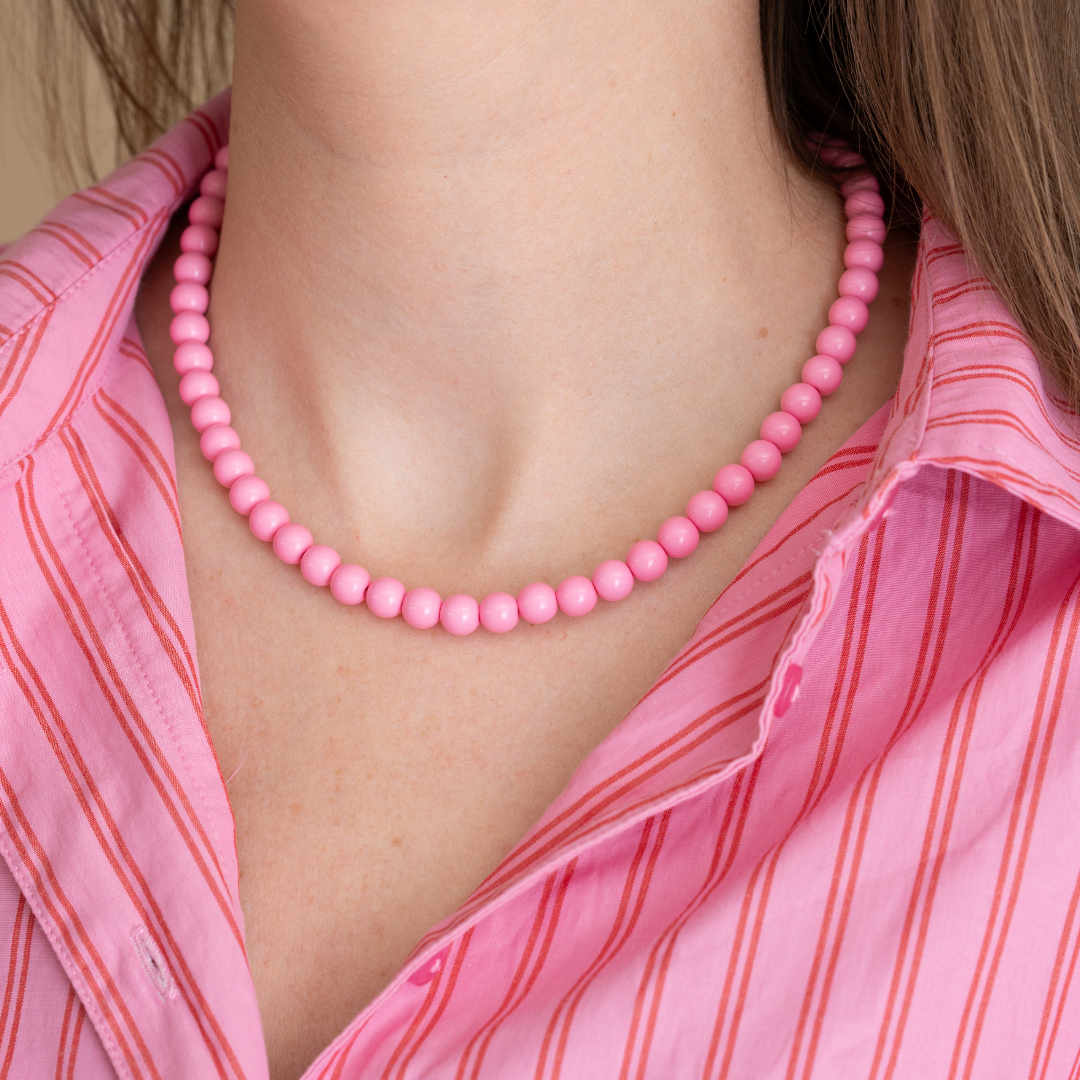 Bold Beads Ketting | Candy Pink - 8 mm