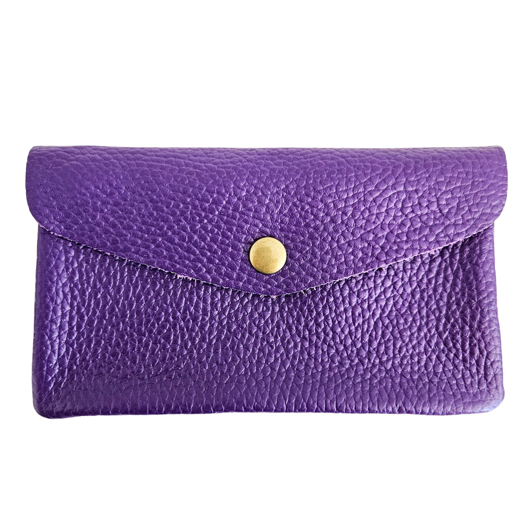 Leather wallet (large) | Purple