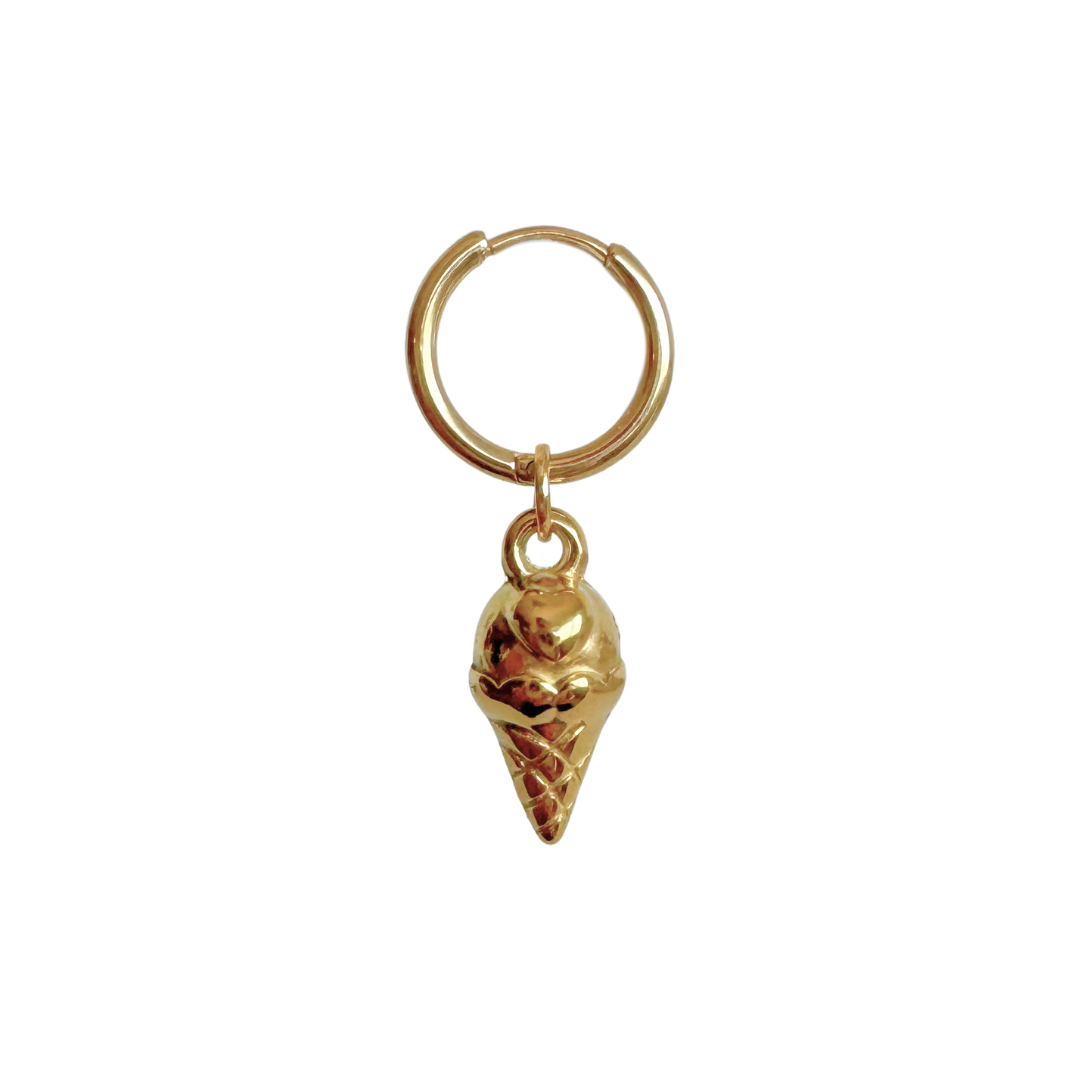 Einzelohrring Würfel Rosa