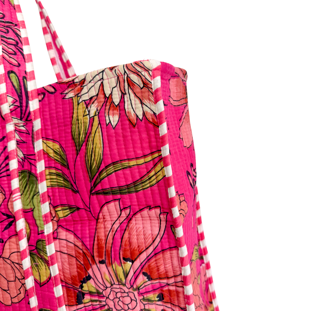 Tote Bag Veerle | Flowers Fuchsia