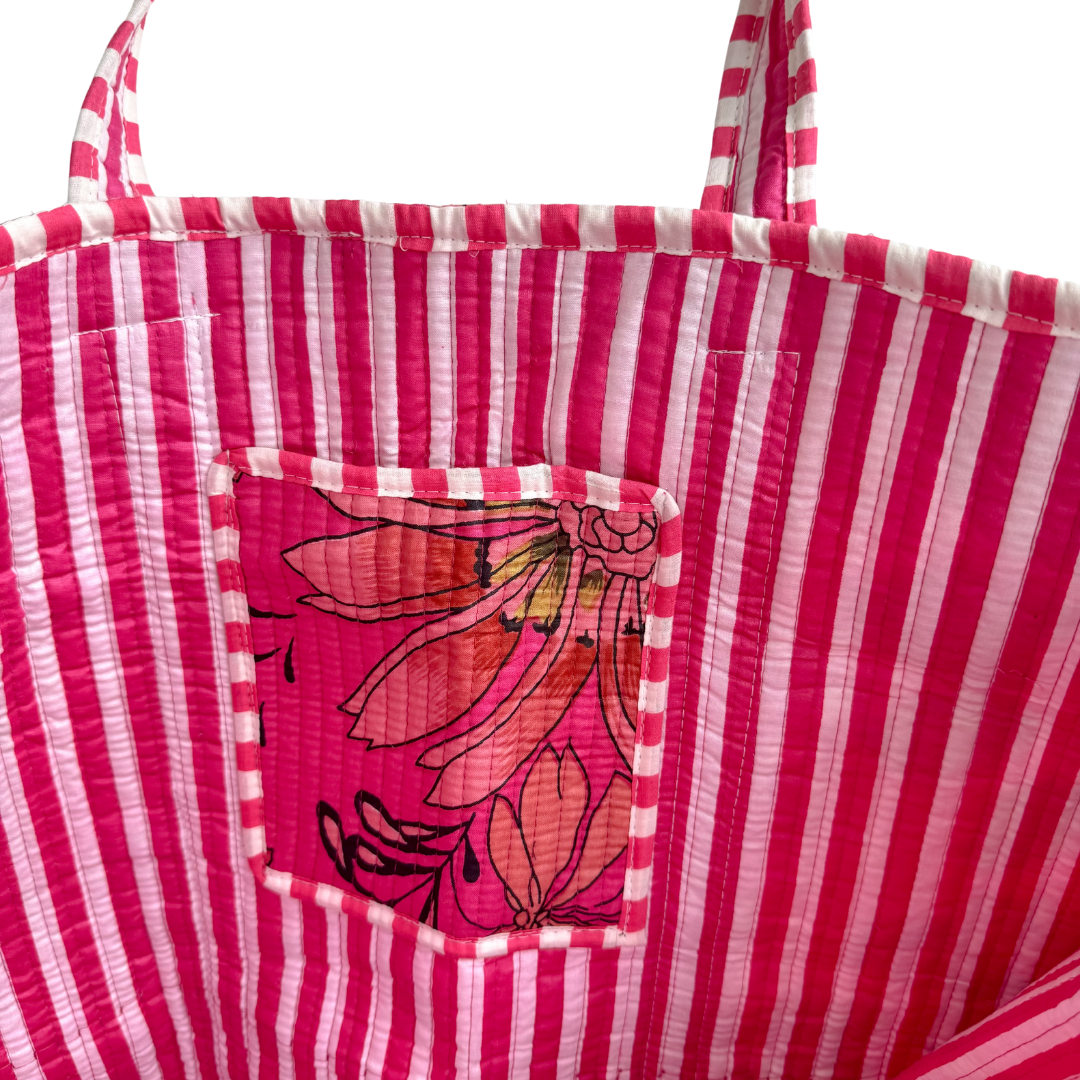 Tote Bag Veerle | Flowers Fuchsia