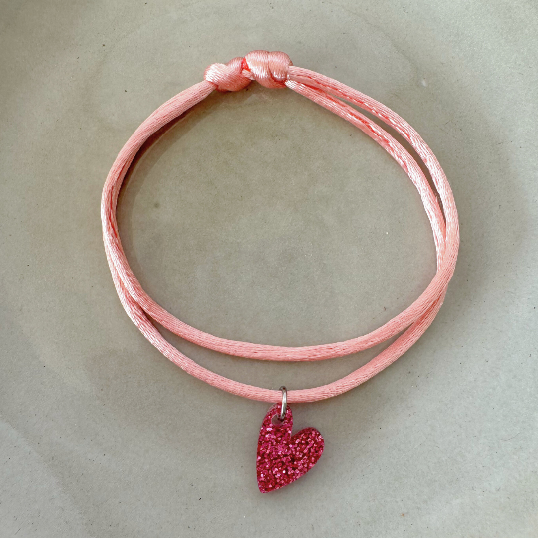 Armband  Lume Charms Festive| Heart - Magenta